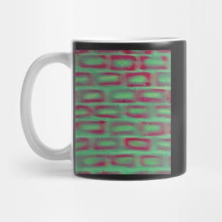 Trippy Glitched Brick Wall Pattern Mug